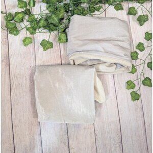 West Elm Pillow Sham Pair Gray Luster Velvet 100% Cotton 14"x26" ZIP